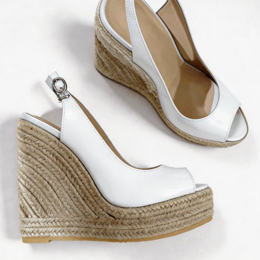 Handmade 5”-6” Woven Wedge Heels for Women