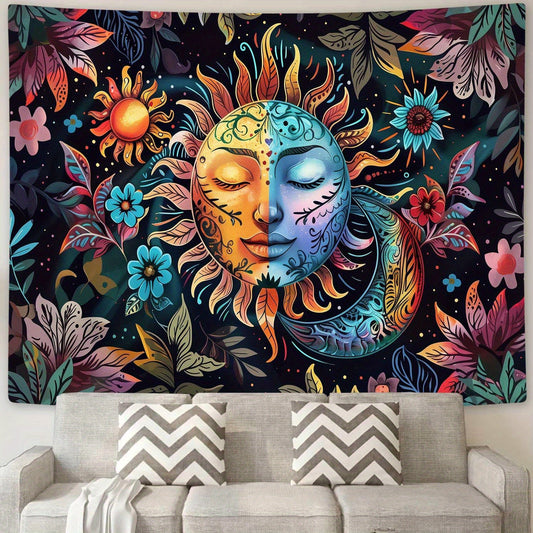 Sun And Moon Wall Tapestry