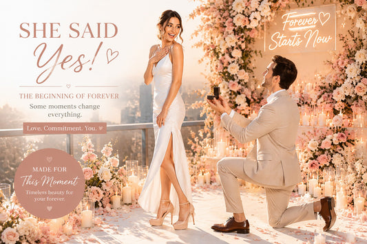 👠White Dress with Ultra High Heels: What Color Heels Should You Wear for a Romantic Proposal?