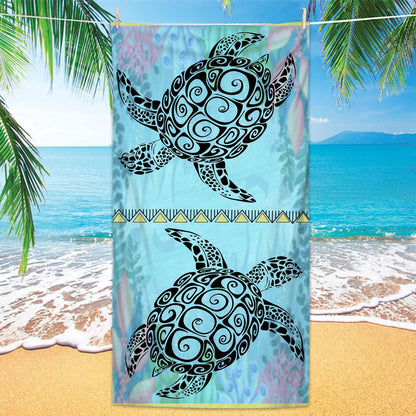 Turtle Printing Beach Towel Quick Dry Sand Free Microfiber Holiday Travel Towel