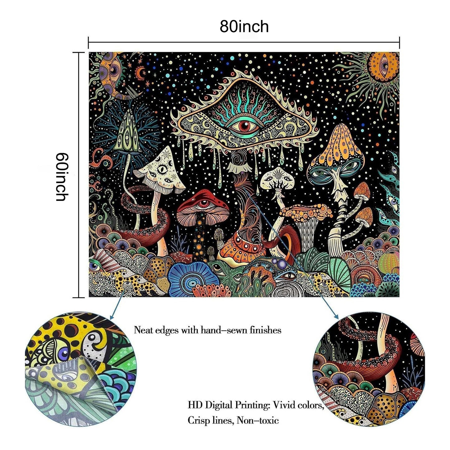 Mushroom Forest Wall Tapestry