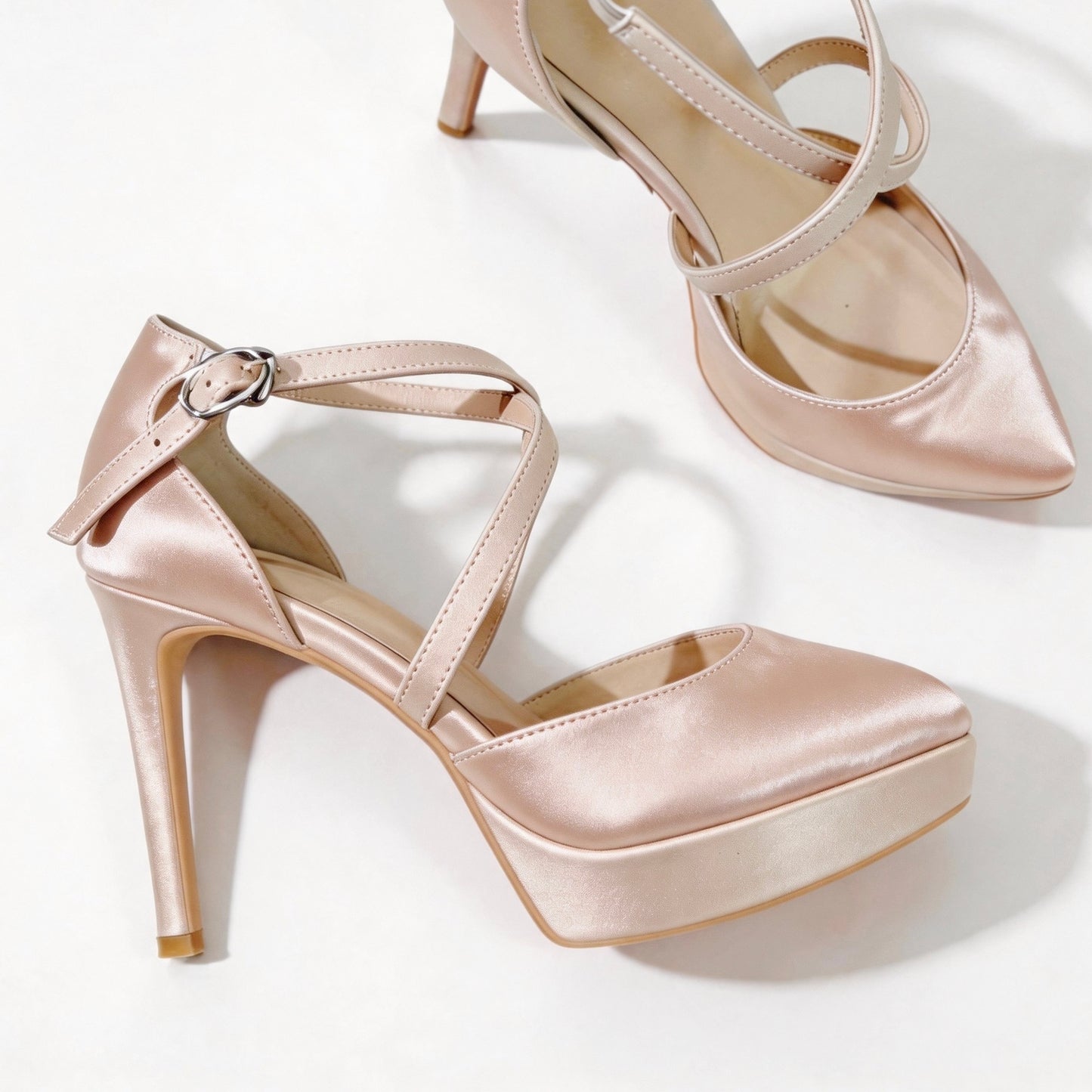 Handmade 5“-6” Satin Platform Stiletto Pumps for Women– Custom Colors Available