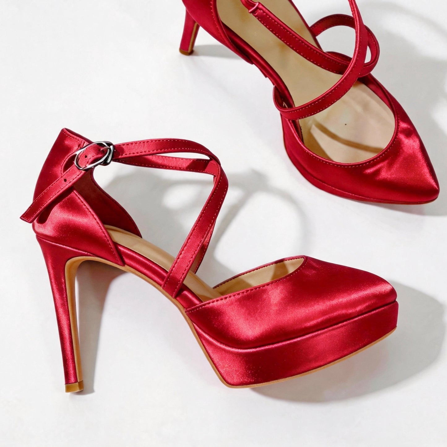 Handmade 5“-6” Satin Platform Stiletto Pumps for Women– Custom Colors Available