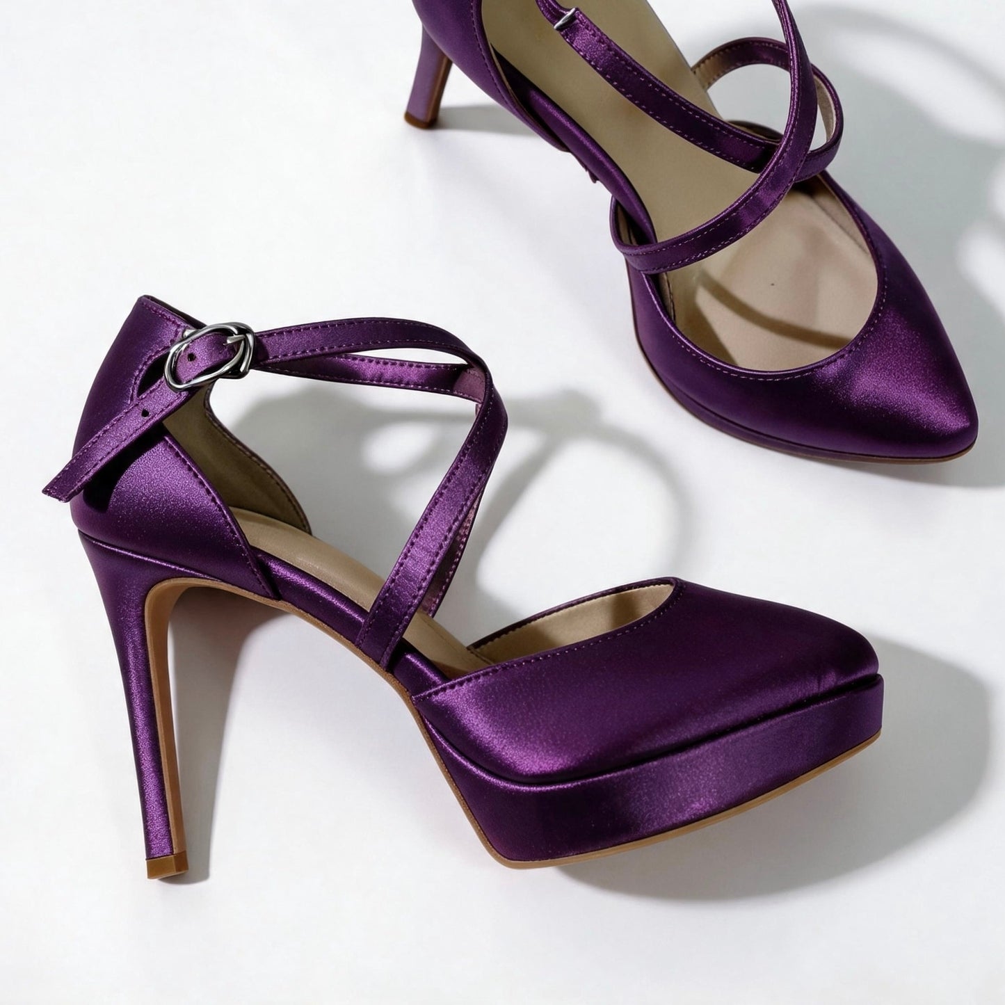 Handmade 5“-6” Satin Platform Stiletto Pumps for Women– Custom Colors Available