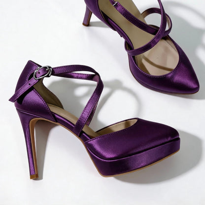 Handmade 5“-6” Satin Platform Stiletto Pumps for Women– Custom Colors Available