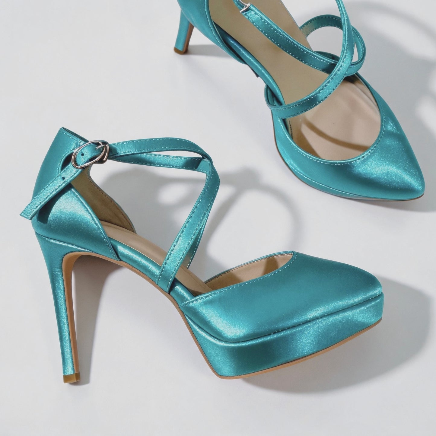 Handmade 5“-6” Satin Platform Stiletto Pumps for Women– Custom Colors Available