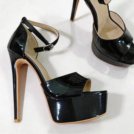 Handmade 5”-6” Peep Toe Platform Stiletto Heels for Women