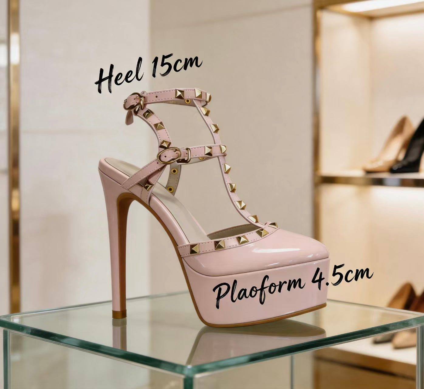 Handmade 5”-6” Studded Platform Stiletto Heels for Women