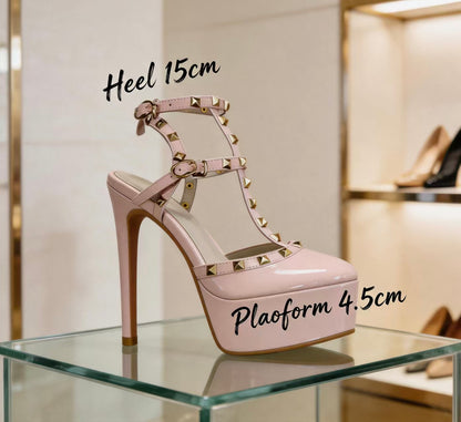 Handmade 5”-6” Studded Platform Stiletto Heels for Women