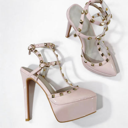 Handmade 5”-6” Studded Platform Stiletto Heels for Women