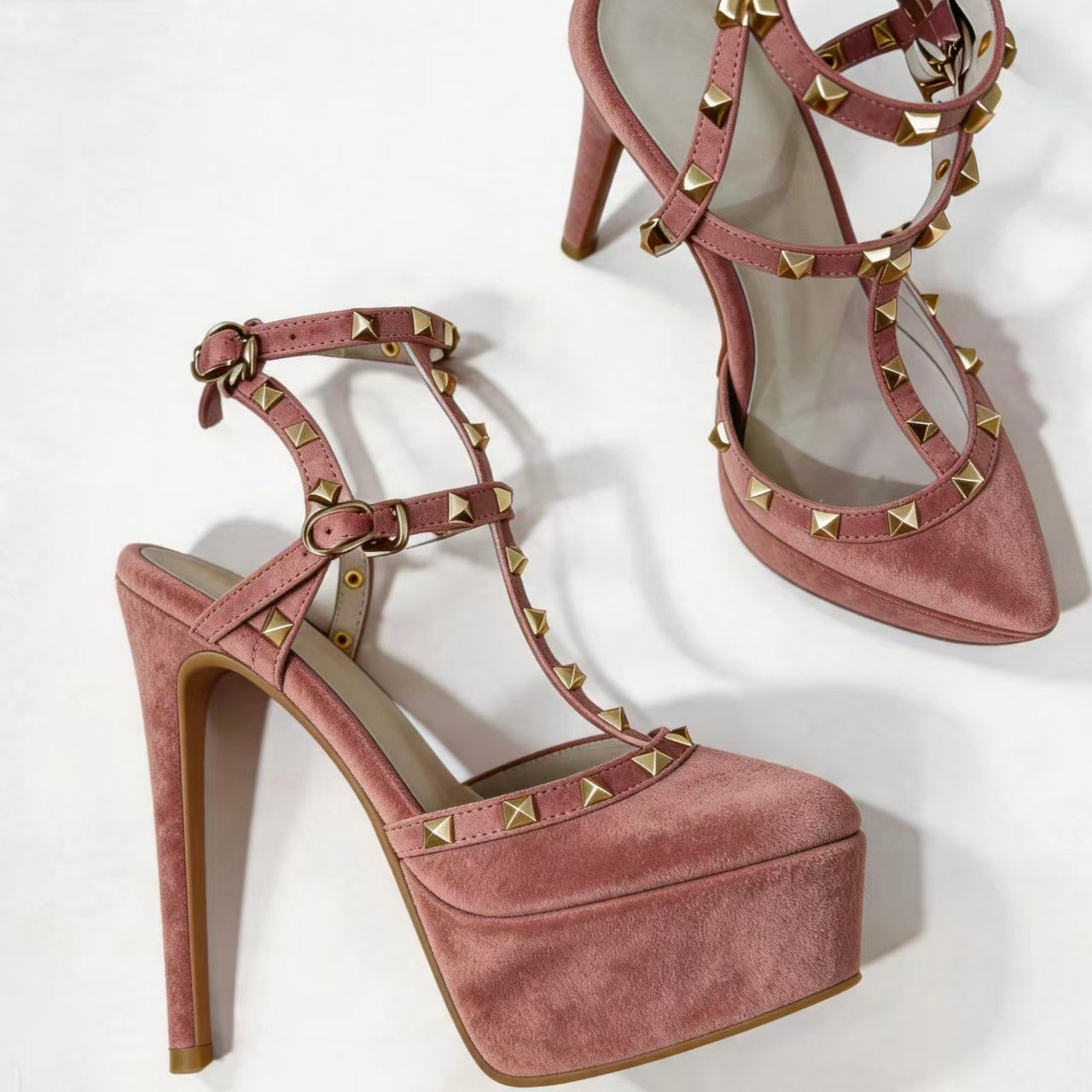 Handmade 5”-6” Studded Platform Stiletto Heels for Women