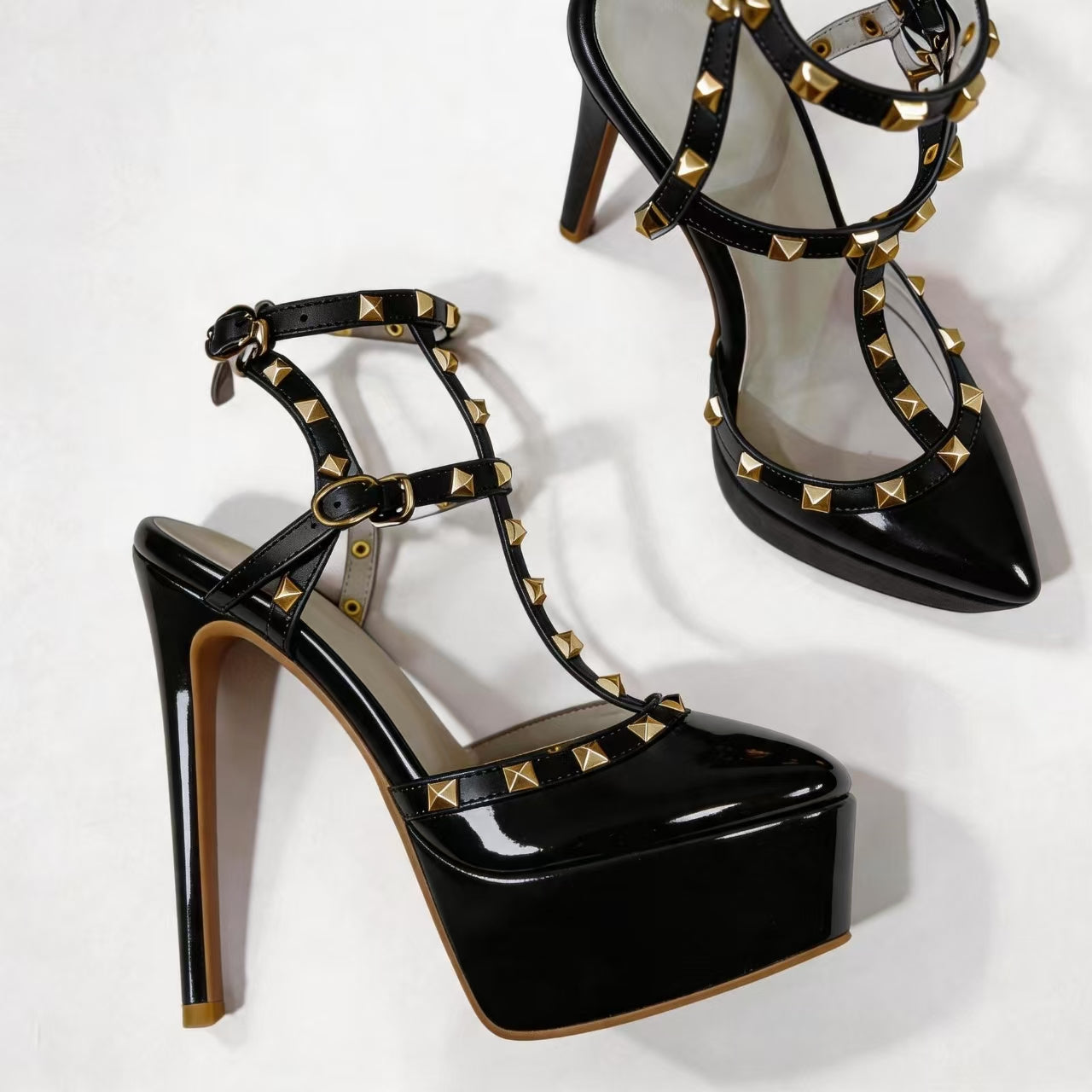 Handmade 5”-6” Studded Platform Stiletto Heels for Women