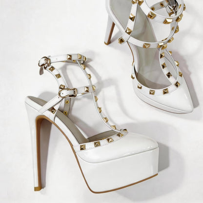 Handmade 5”-6” Studded Platform Stiletto Heels for Women