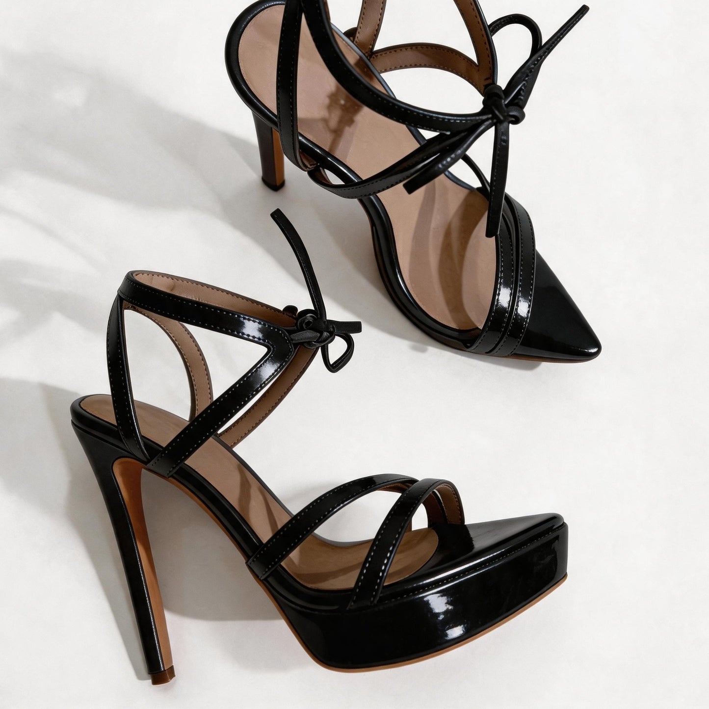 Handmade 5”-6” Lace-Up Platform Stiletto Sandals for Women