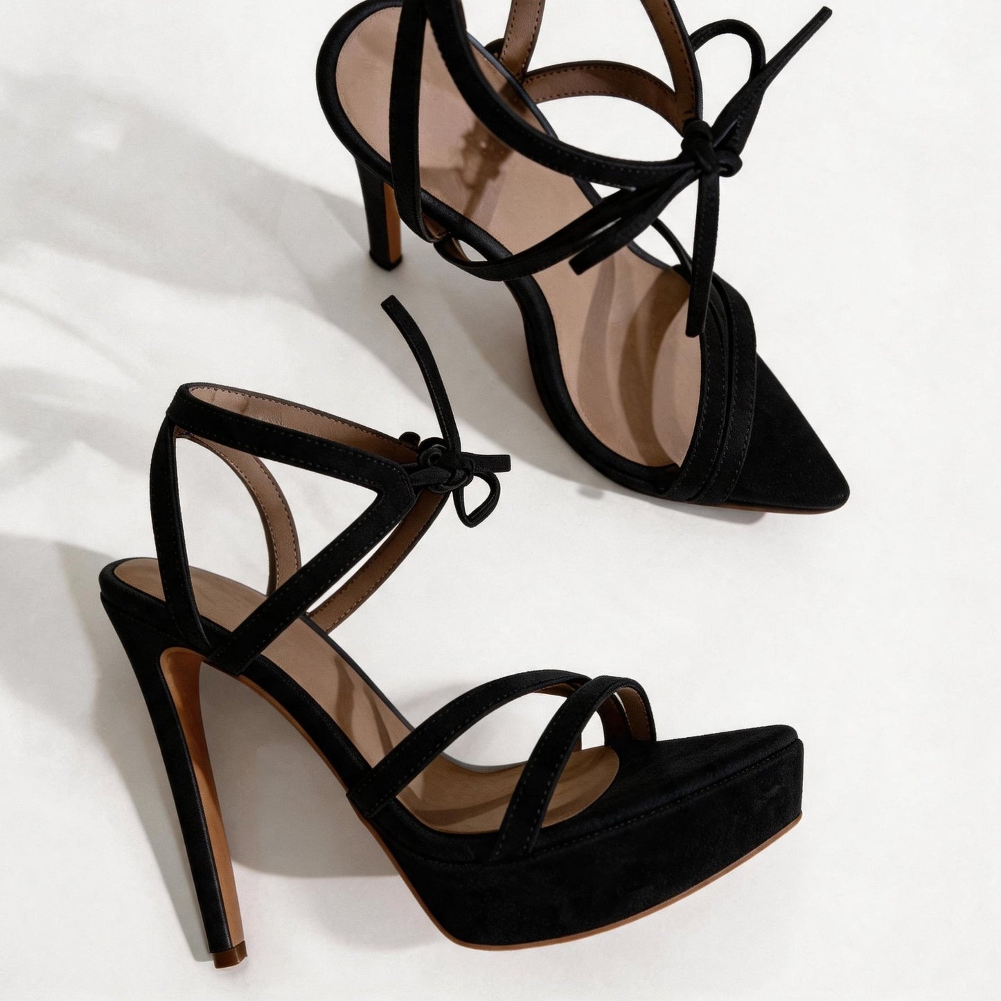 Handmade 5”-6” Lace-Up Platform Stiletto Sandals for Women