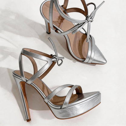 Handmade 5”-6” Lace-Up Platform Stiletto Sandals for Women