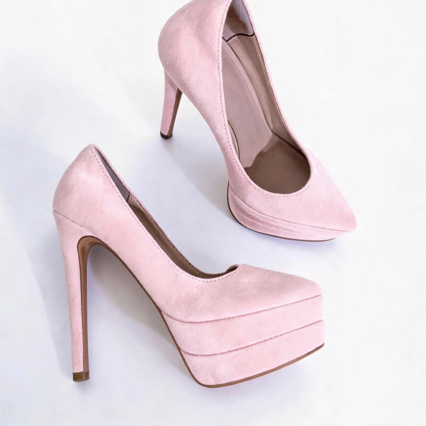 Handmade 5”-6” Suede Platform Stiletto Pumps for Women