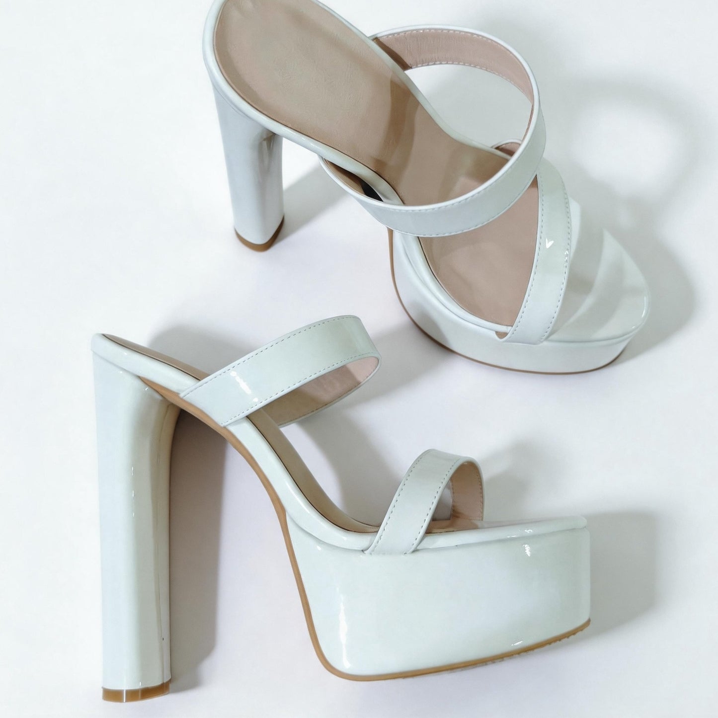 Handmade 5”-6” Chunky Heel Platform Sandals for Women