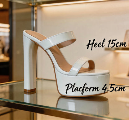 Handmade 5”-6” Chunky Heel Platform Sandals for Women