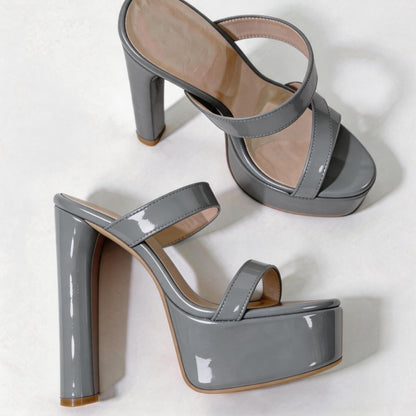 Handmade 5”-6” Chunky Heel Platform Sandals for Women