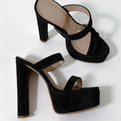 Handmade 5”-6” Chunky Heel Platform Sandals for Women