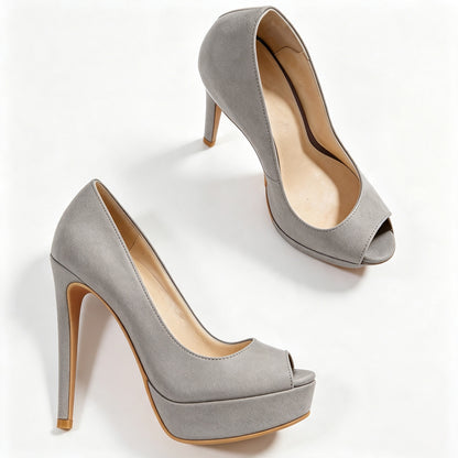 Handmade 5”-6” Peep Toe Platform Stiletto Pumps for Women