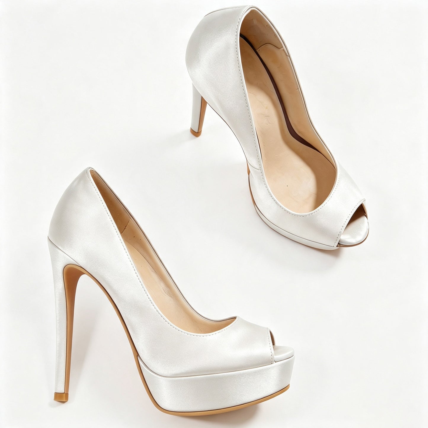 Handmade 5”-6” Peep Toe Platform Stiletto Pumps for Women