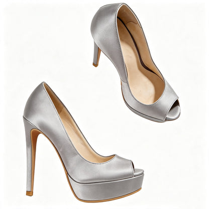 Handmade 5”-6” Peep Toe Platform Stiletto Pumps for Women