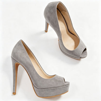 Handmade 5”-6” Peep Toe Platform Stiletto Pumps for Women