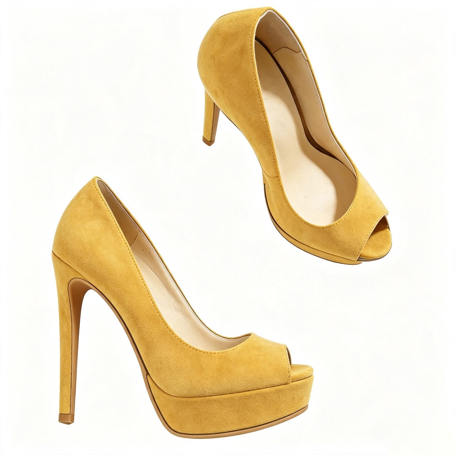 Handmade 5”-6” Peep Toe Platform Stiletto Pumps for Women