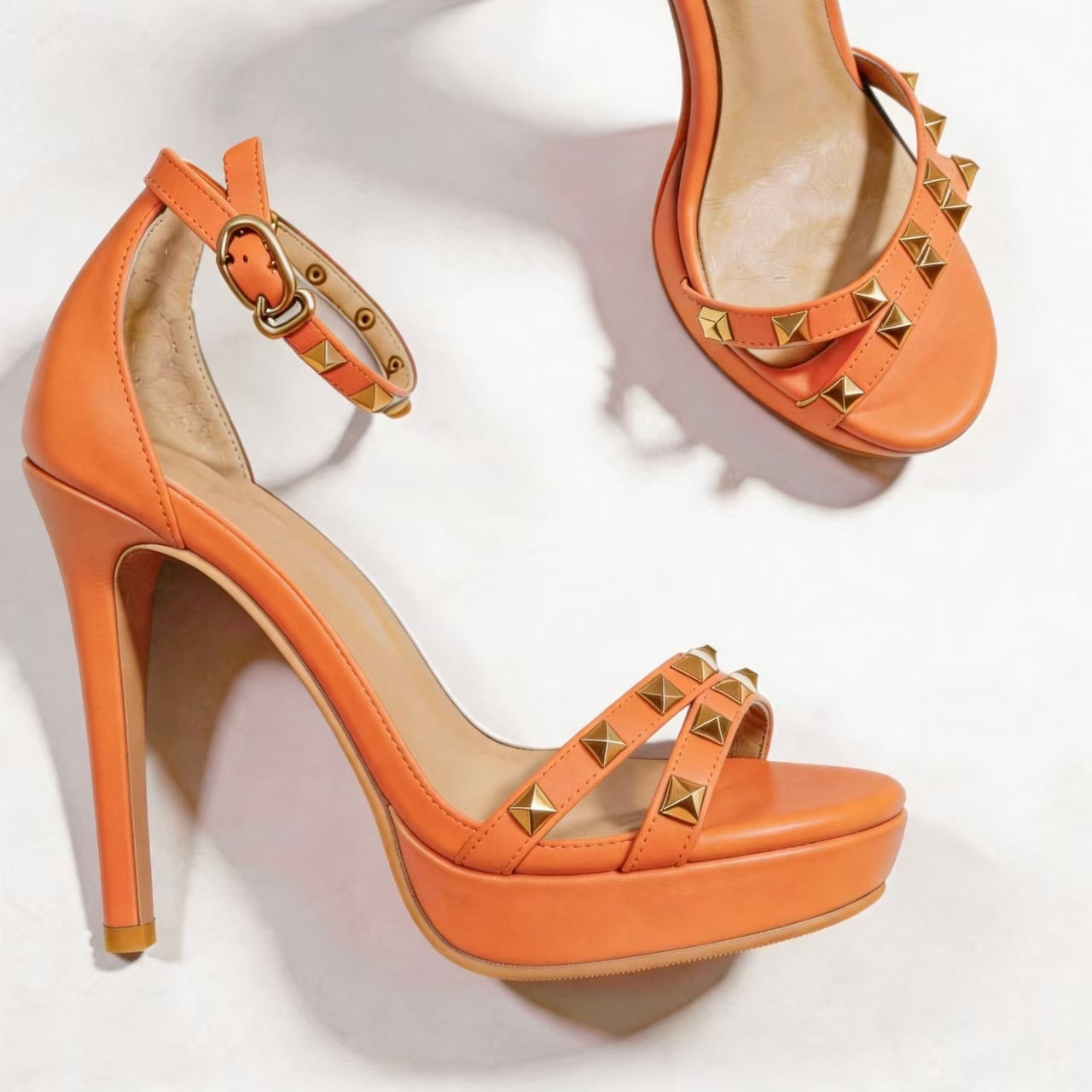 Handmade 5”-6” Studded Platform Stiletto Heels for Women