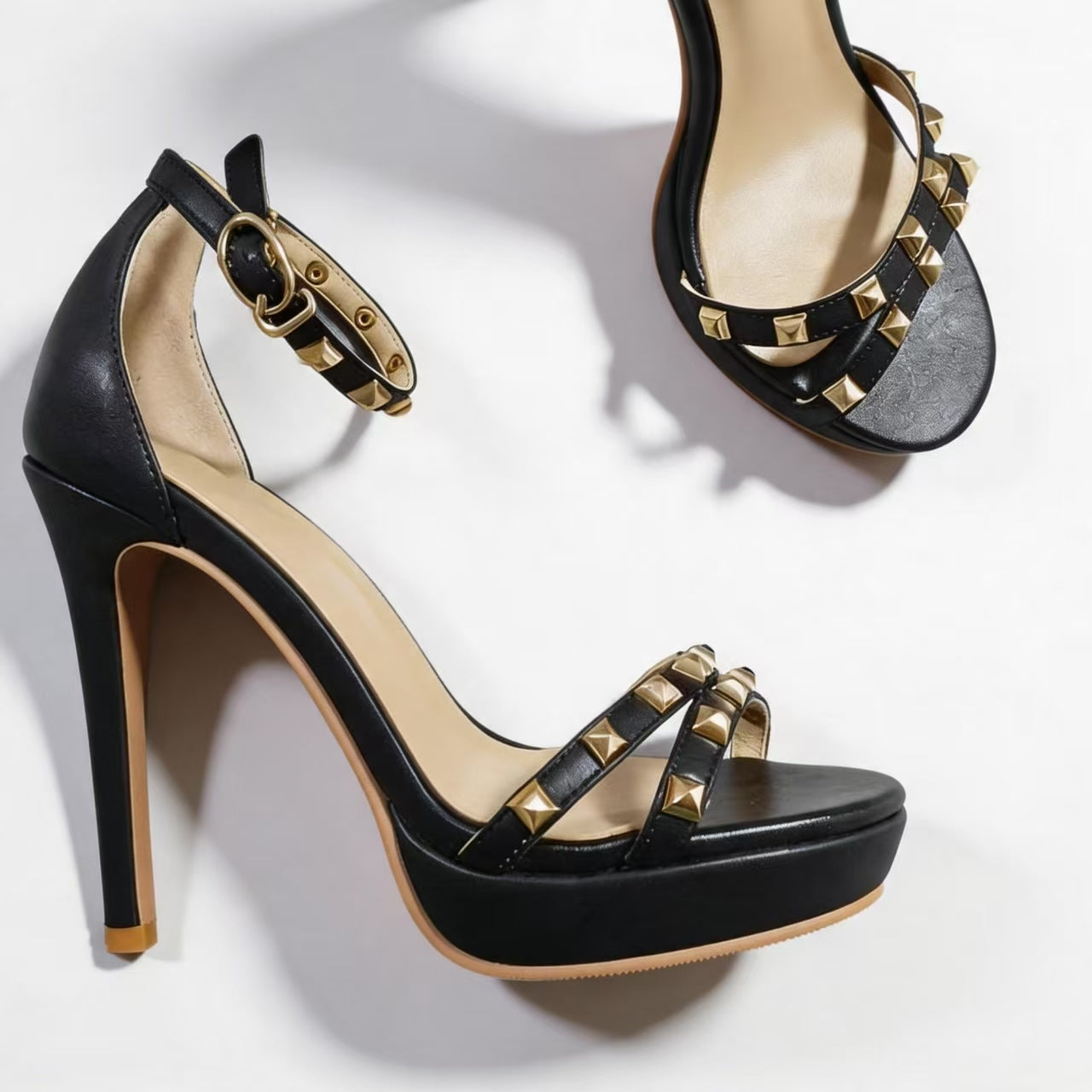 Handmade 5”-6” Studded Platform Stiletto Heels for Women
