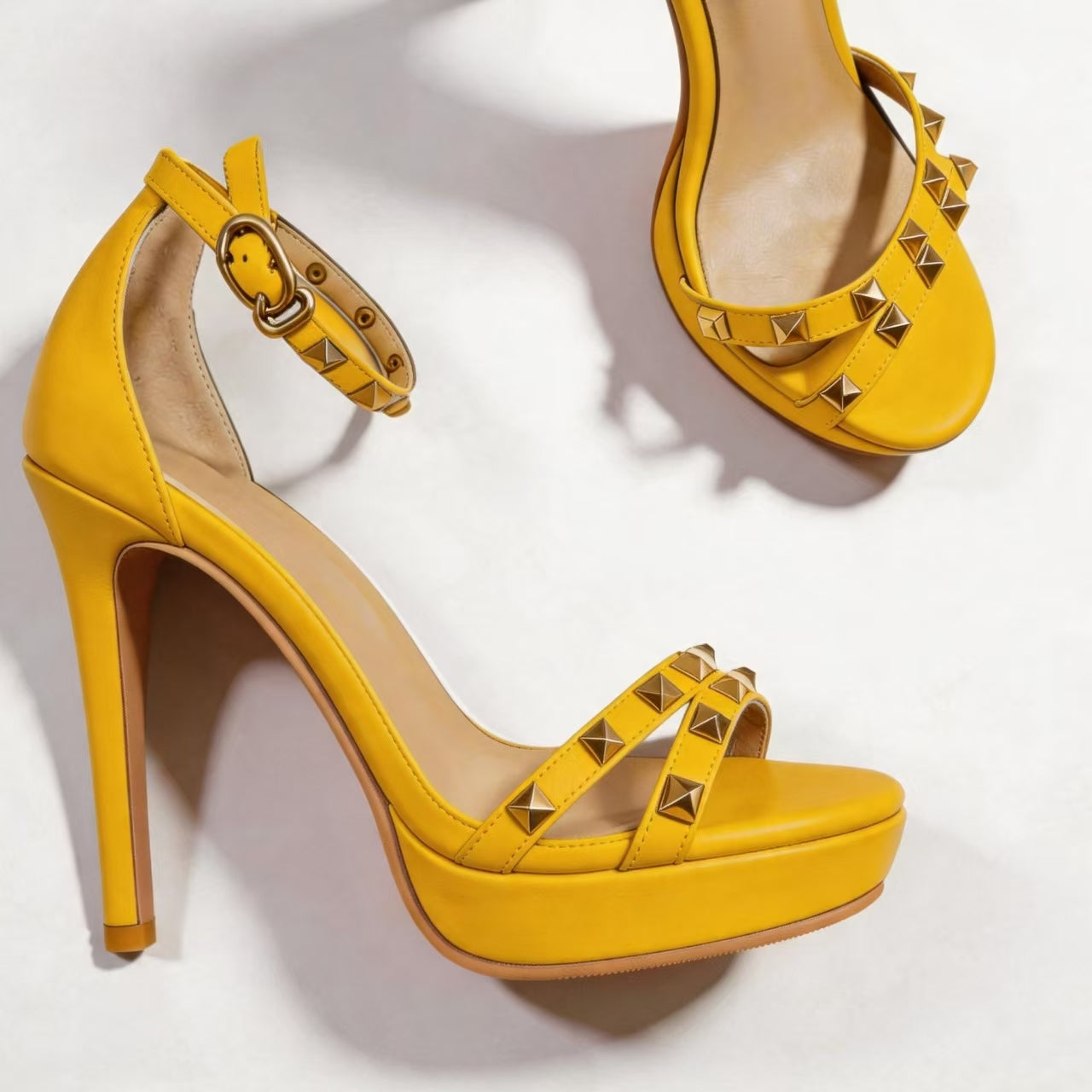 Handmade 5”-6” Studded Platform Stiletto Heels for Women