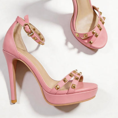 Handmade 5”-6” Studded Platform Stiletto Heels for Women
