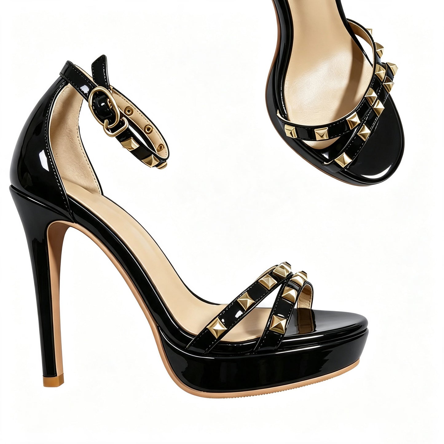 Handmade 5”-6” Studded Platform Stiletto Heels for Women
