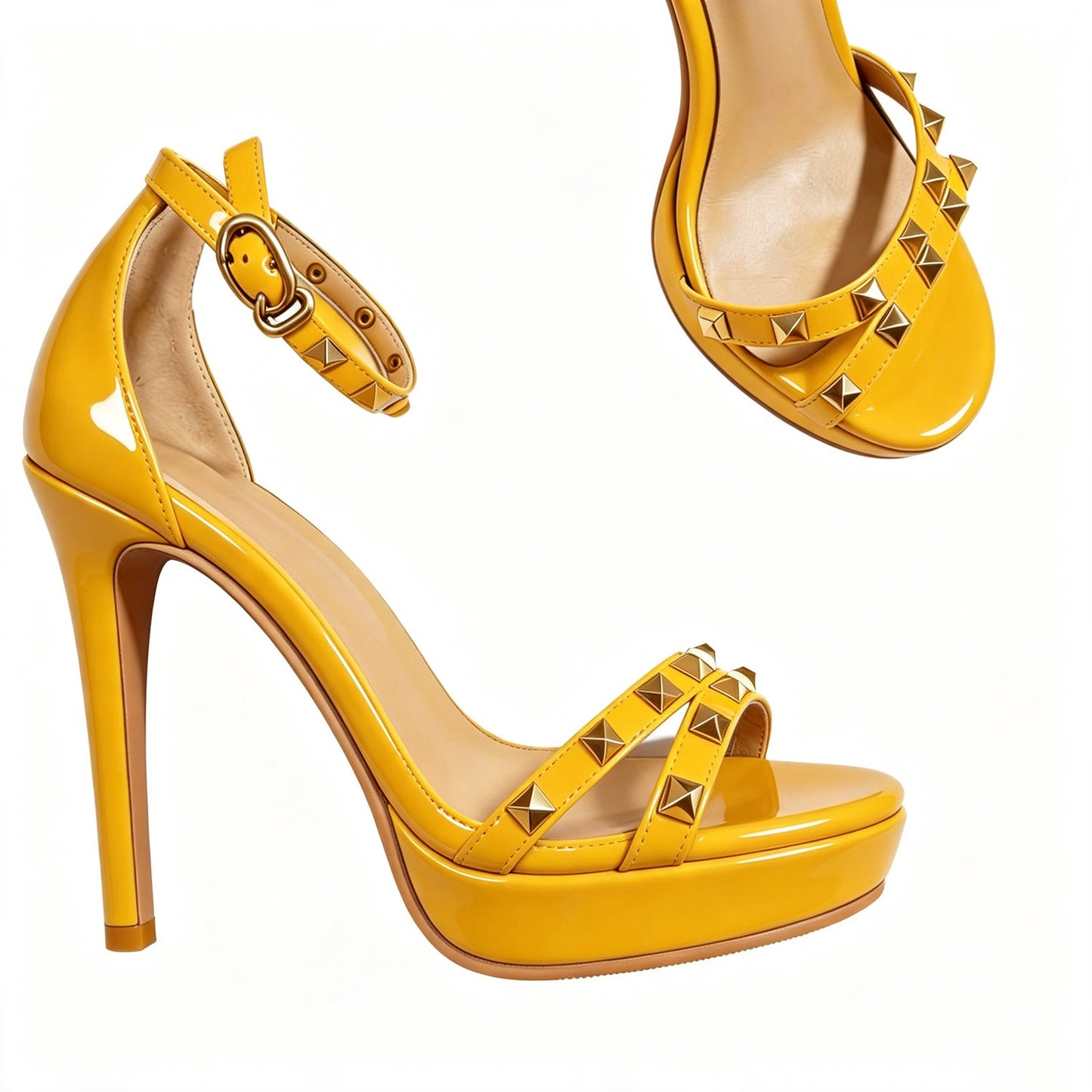 Handmade 5”-6” Studded Platform Stiletto Heels for Women