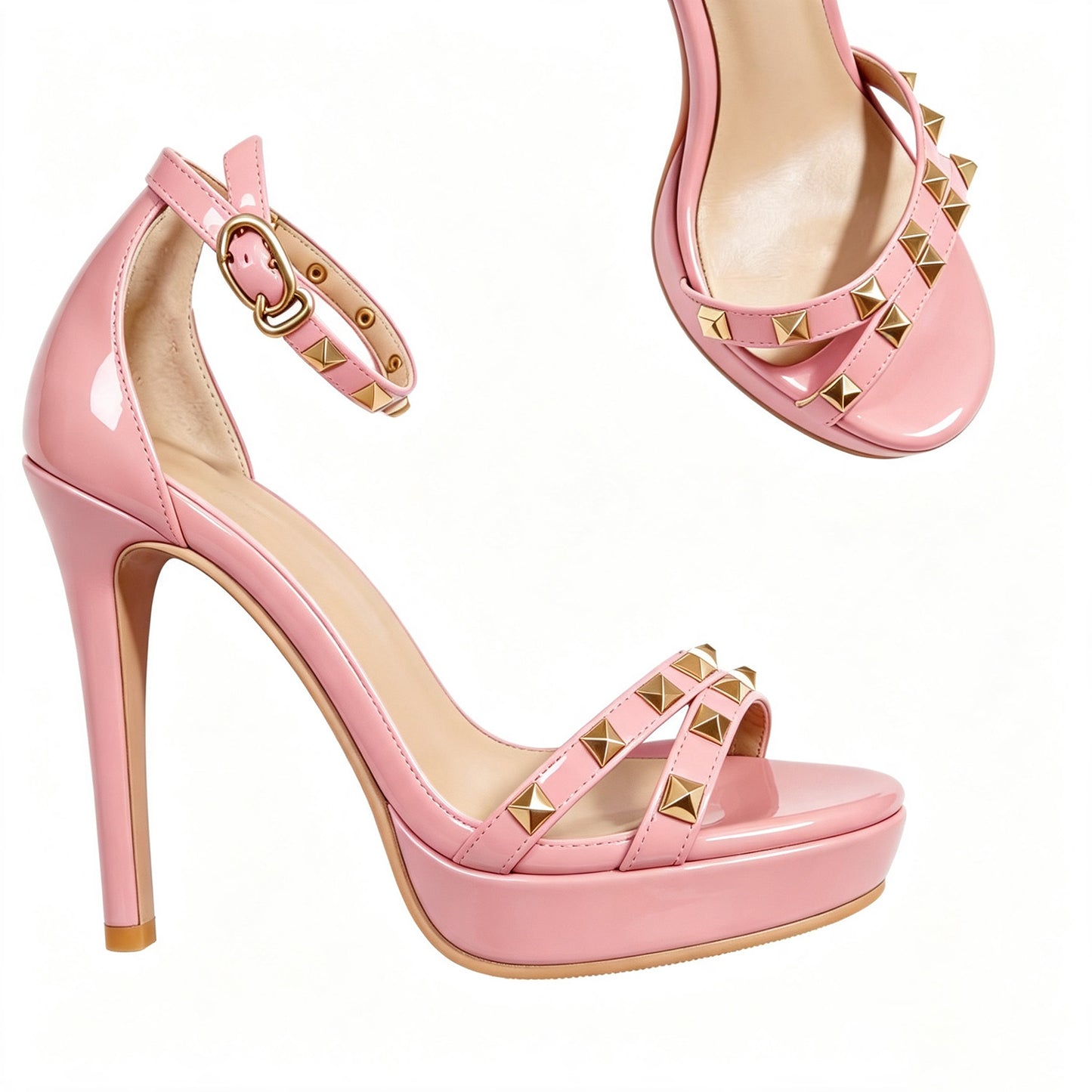 Handmade 5”-6” Studded Platform Stiletto Heels for Women