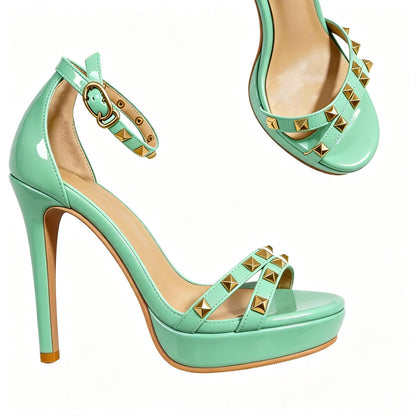 Handmade 5”-6” Studded Platform Stiletto Heels for Women
