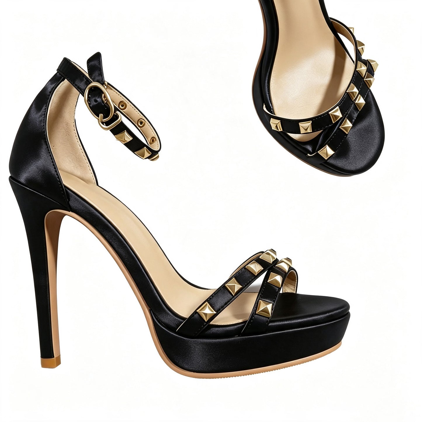 Handmade 5”-6” Studded Platform Stiletto Heels for Women