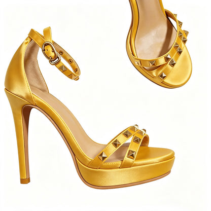 Handmade 5”-6” Studded Platform Stiletto Heels for Women