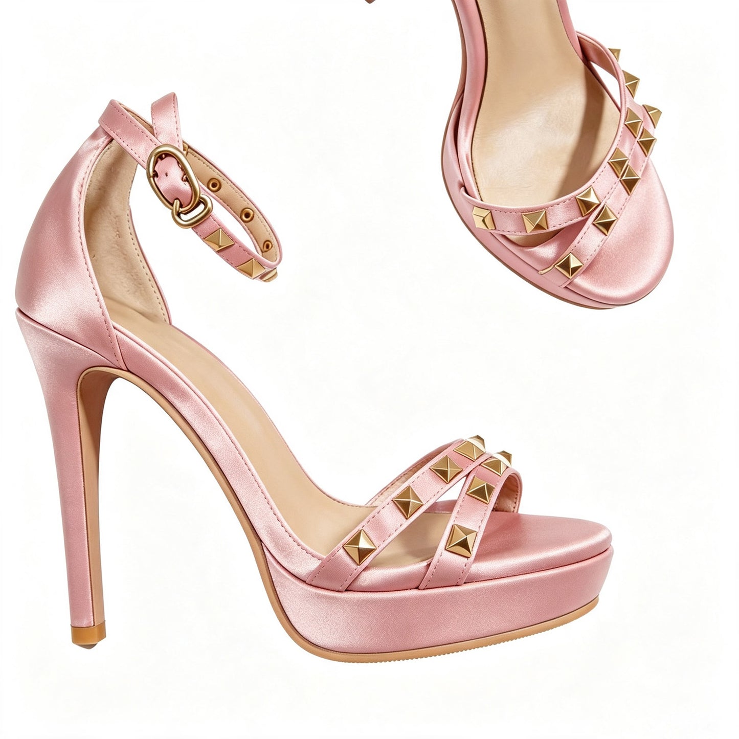 Handmade 5”-6” Studded Platform Stiletto Heels for Women