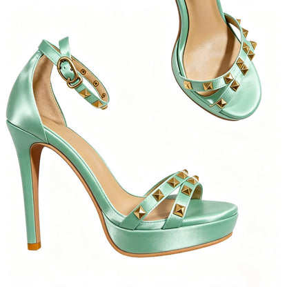 Handmade 5”-6” Studded Platform Stiletto Heels for Women