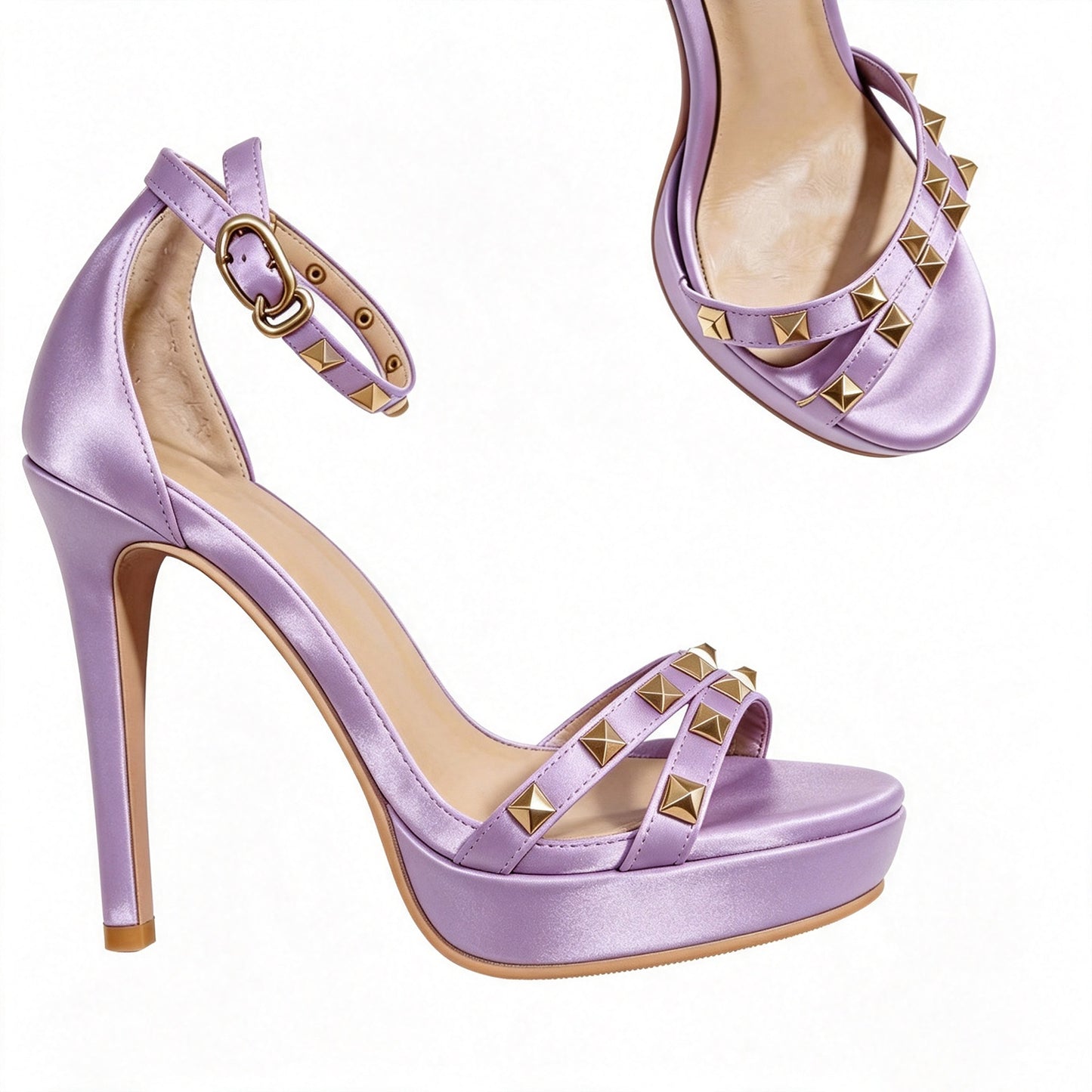 Handmade 5”-6” Studded Platform Stiletto Heels for Women