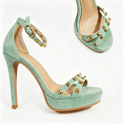 Handmade 5”-6” Studded Platform Stiletto Heels for Women