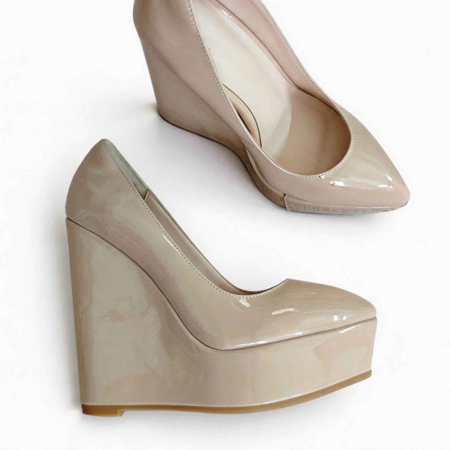 Handmade 5”-6” Matte Wedge Platform Pumps for Women