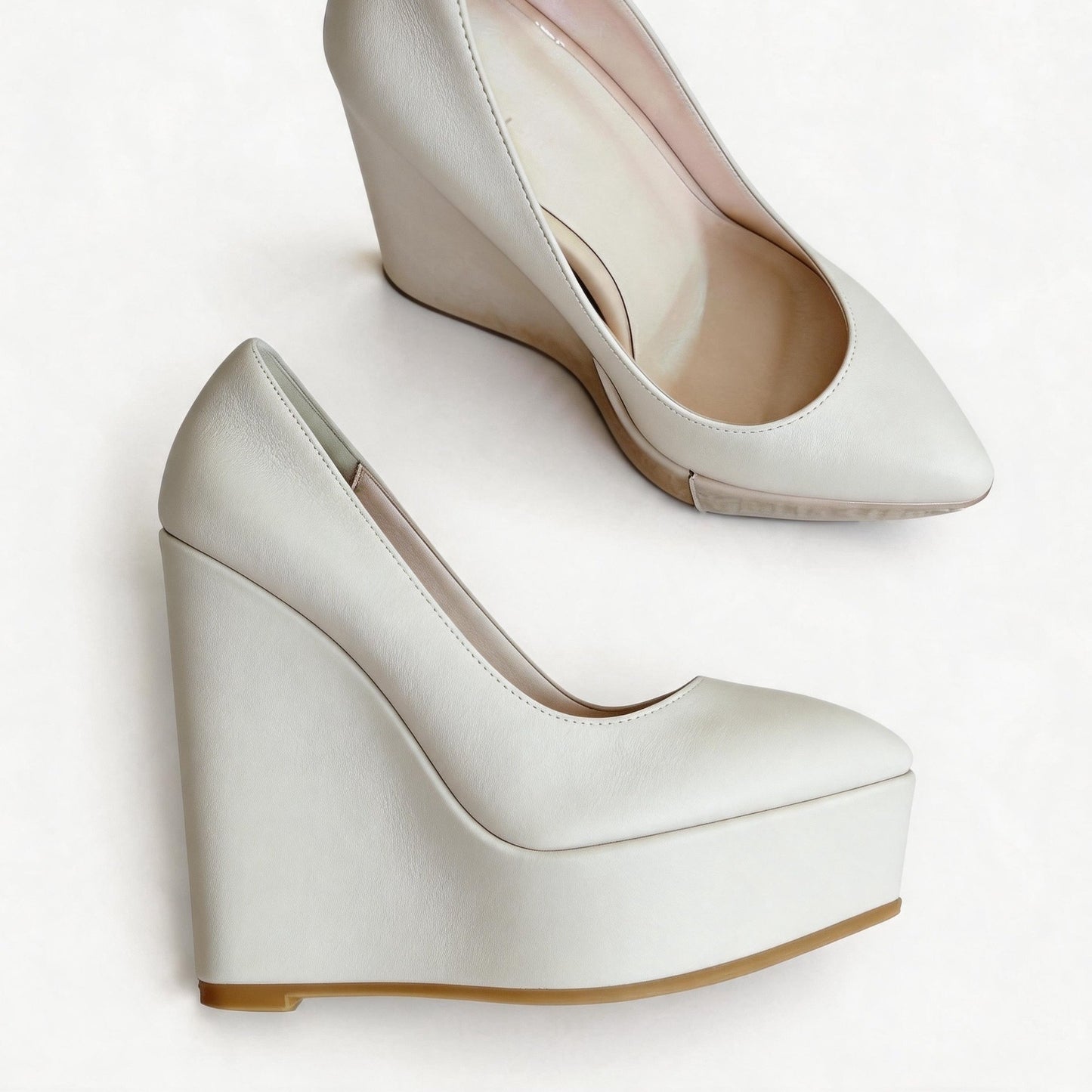 Handmade 5”-6” Matte Wedge Platform Pumps for Women