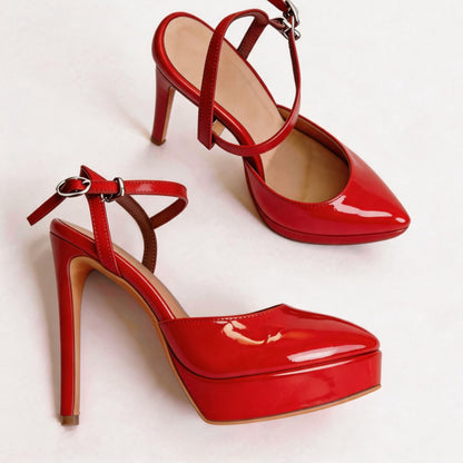 Handmade 5”-6” Crisscross Strap Slingback Heels for Women