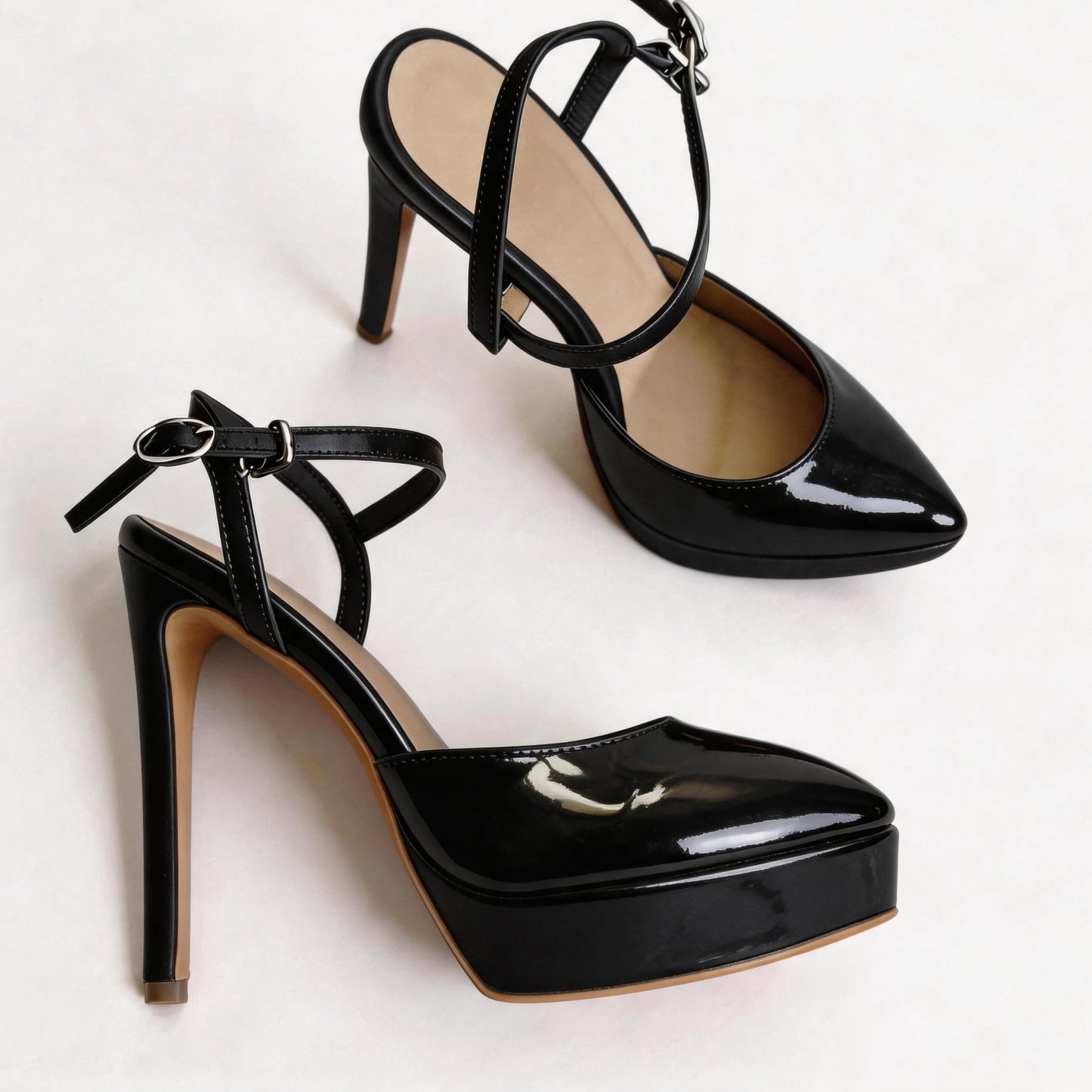 Handmade 5”-6” Crisscross Strap Slingback Heels for Women