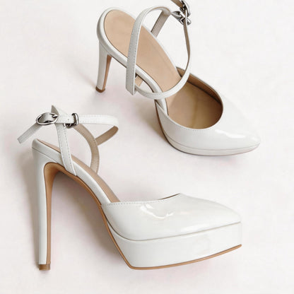 Handmade 5”-6” Crisscross Strap Slingback Heels for Women