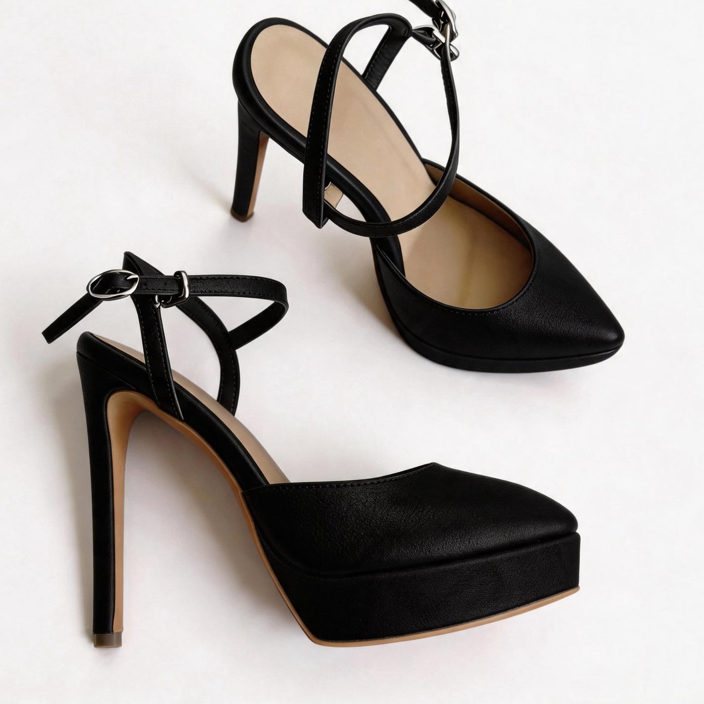 Handmade 5”-6” Crisscross Strap Slingback Heels for Women